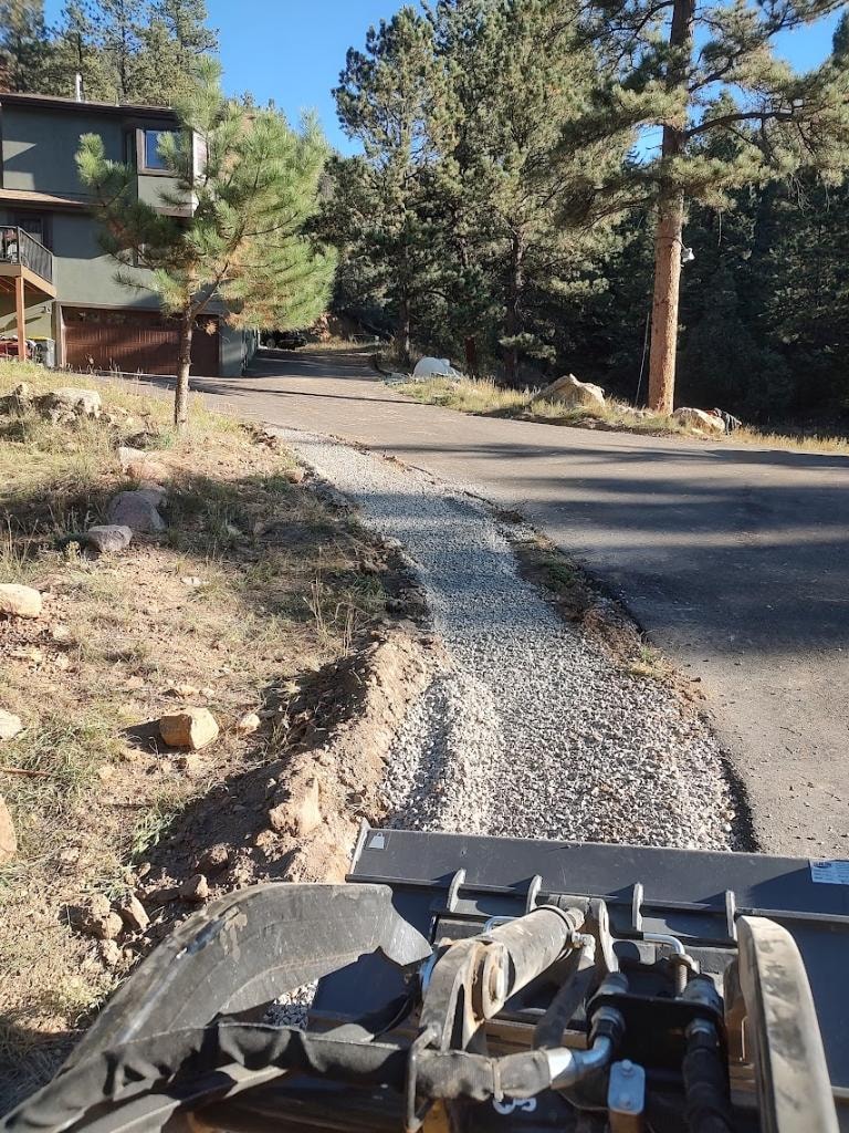 Mountain gravel driveway maintenance